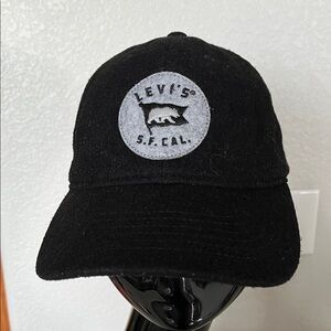 Levi's Baseball Men's Cap Hat Wool Blend One Size Black & Grey Color